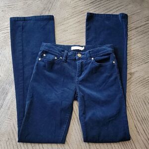 Tory Burch size 24 Navy corduroy pants.